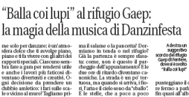 "Balla coi lupi" in Rifugio