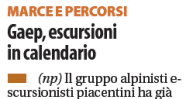 Escursioni in calendario