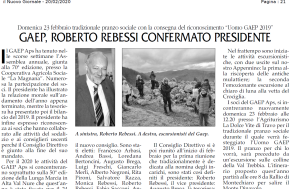 Roberto Rebessi confermato presidente Gaep